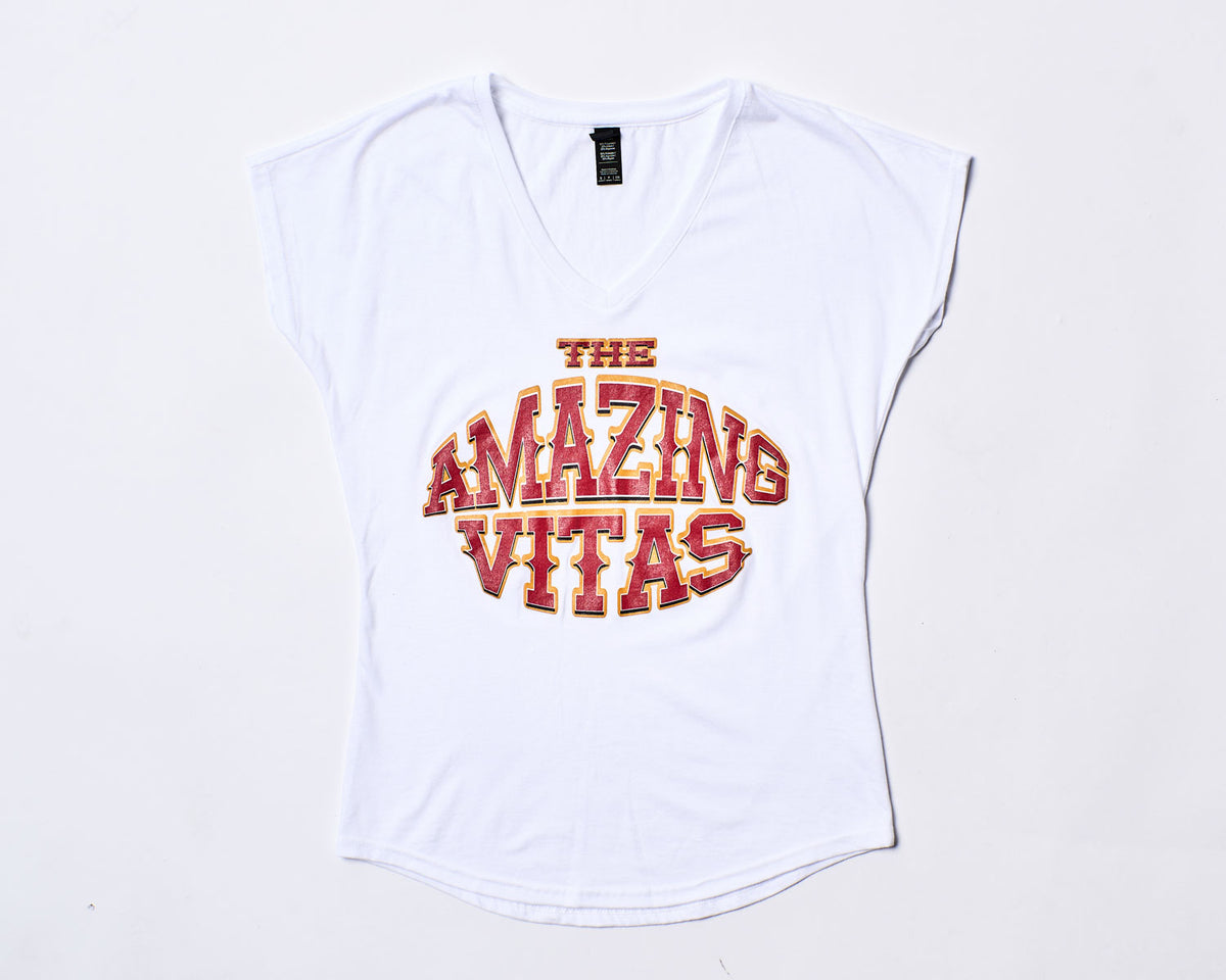 Women's White V-Neck T-shirt